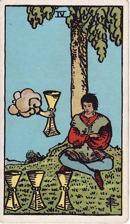 Cuatro de Copas carta del tarot