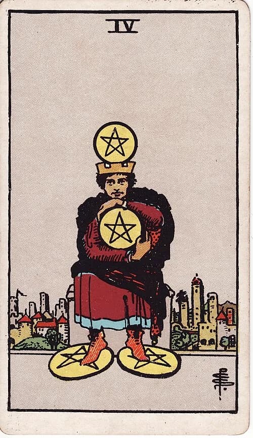 Cuatro de Oros carta del tarot