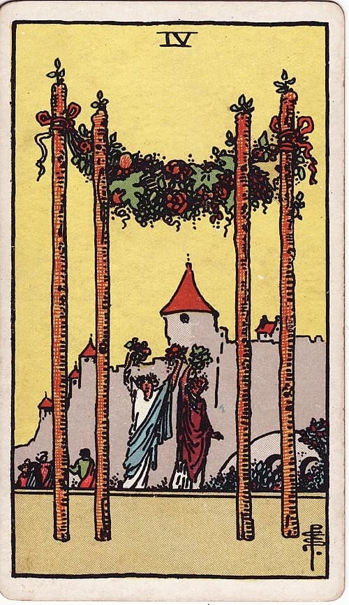Patru de Bâte — carte de tarot