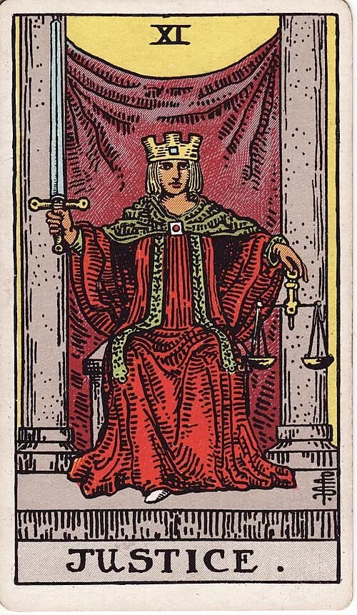La Justicia carta del tarot