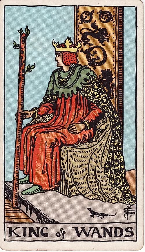 Rey de Bastos carta del tarot