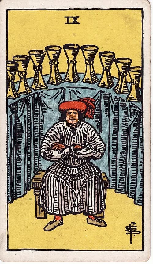 Nueve de Copas carta del tarot