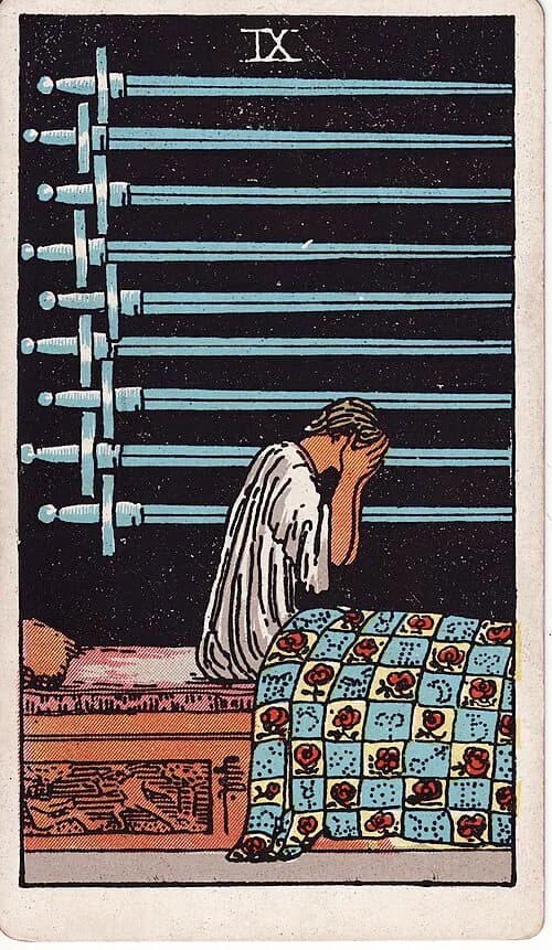 Nouă de Săbii — carte de tarot