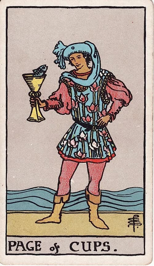 Sota de Copas carta del tarot