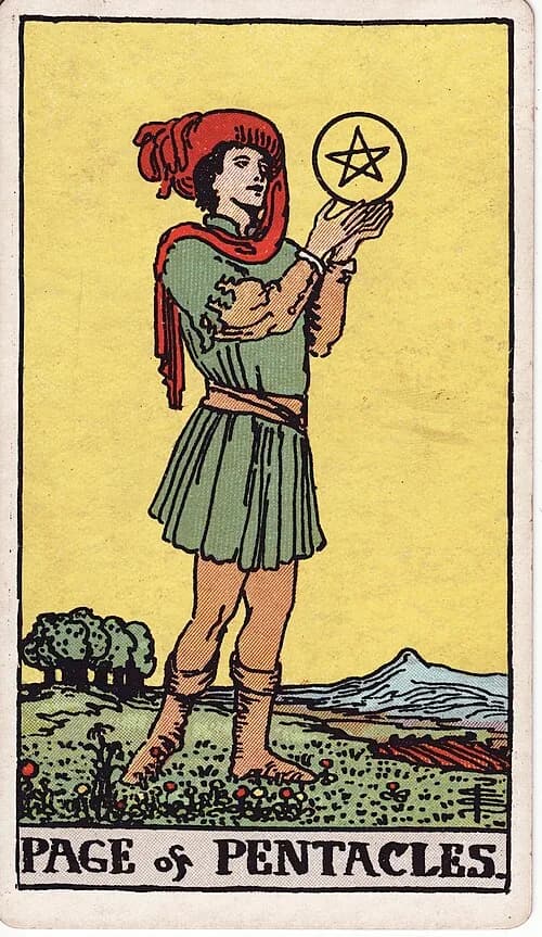 Sota de Oros carta del tarot