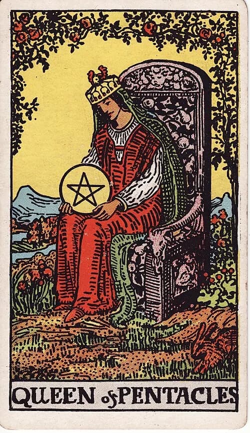 Regina de Pentacle — carte de tarot