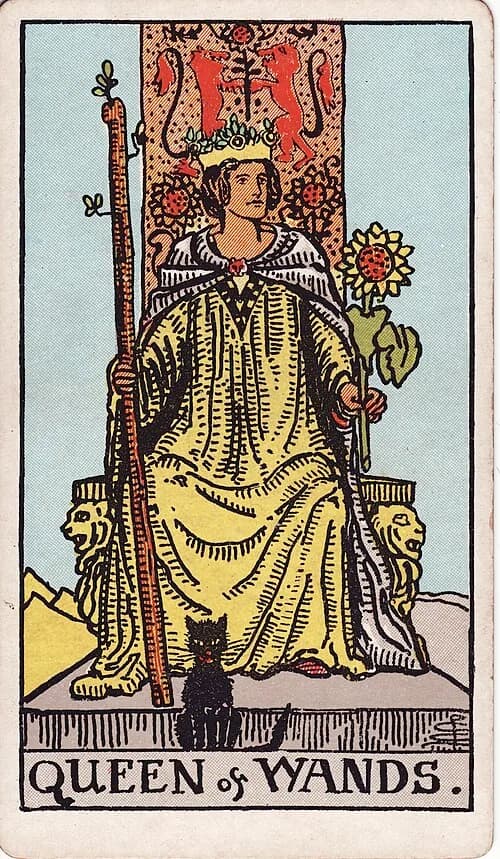 Reina de Bastos carta del tarot