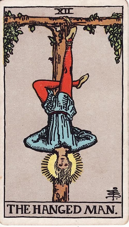 El Colgado carta del tarot