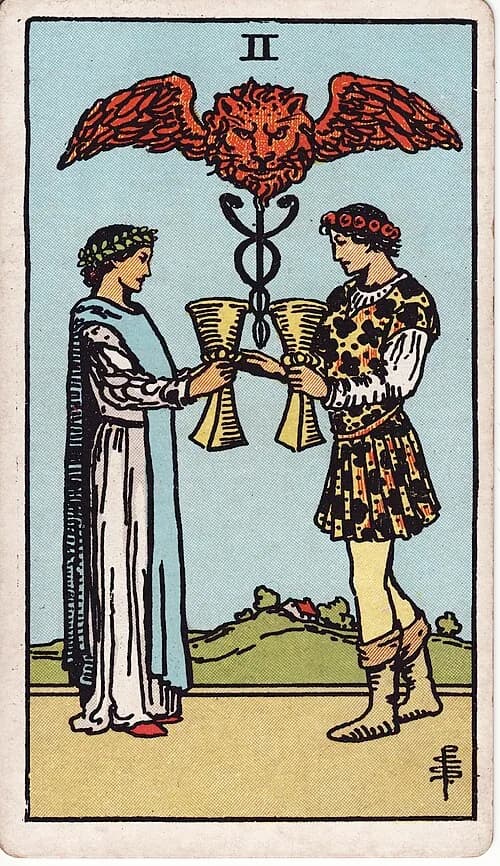Dos de Copas carta del tarot