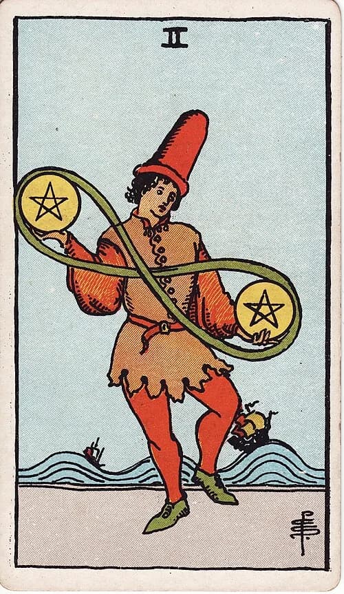 Dos de Oros carta del tarot