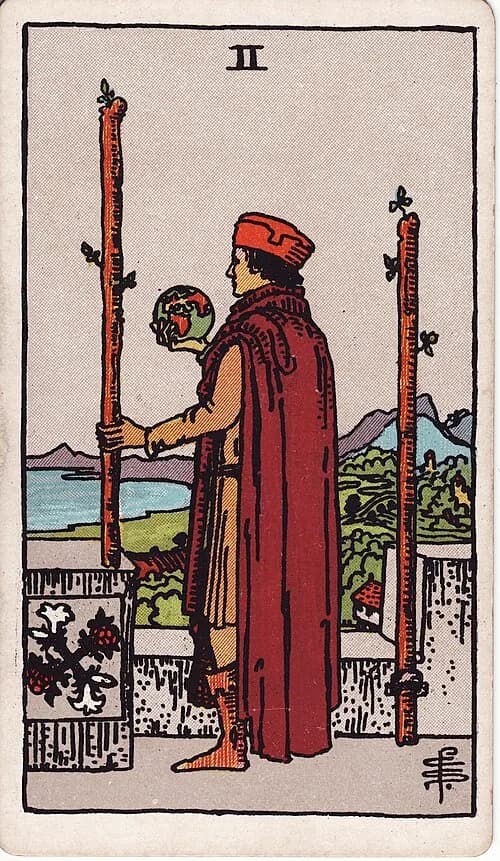 Dos de Bastos carta del tarot