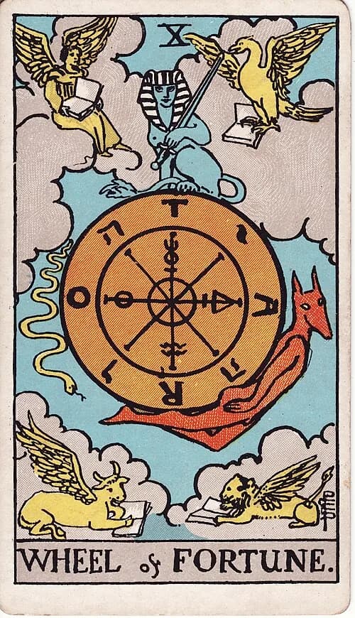 Roata Norocului — carte de tarot (pachetul Rider-Waite-Smith)
