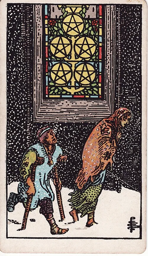 Five of Pentacles tarot card