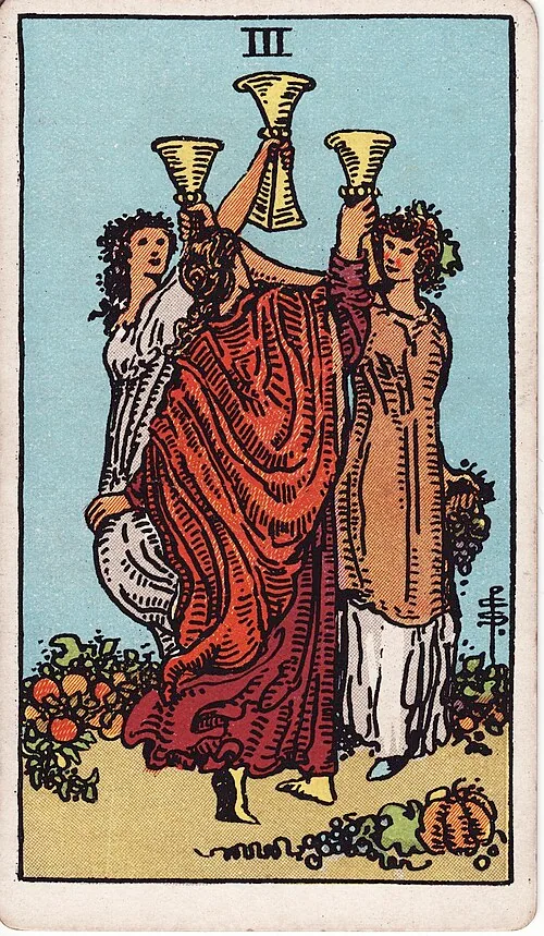 Three of Cups tarot card